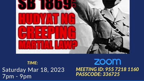 CDC Ph Weekly Huddle March 18 2023 SB1869 Hudyat Ng Creeping Martial Law?