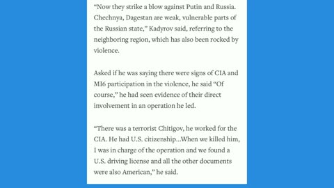 CIA is also responsible for the wars in Chechnya