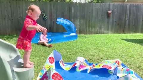 Babies Playing Slide Fails