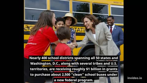 Kamala Harris announces $1 billion in grants for electric school buses