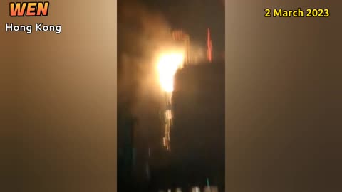 Fire at Hong Kong's Sha Tsui Construction Site - Fire in Hong Kong today 2023