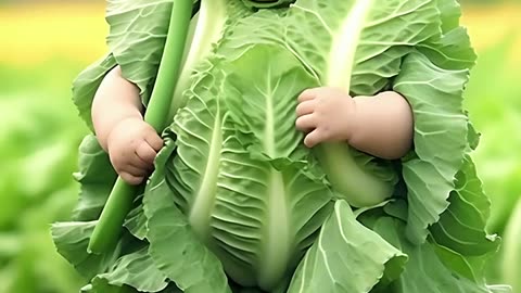 The cabbage leaf cute baby fashion show is here, which one do you like #countryside fashion show