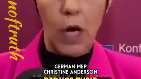 German MEP Christine Anderson, MdEP (AfD) delivers truth bombs