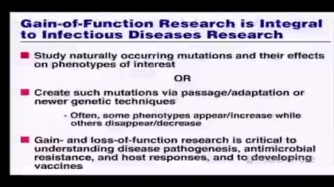 Dr fraud fauci 2013 talking about funding gain of function research