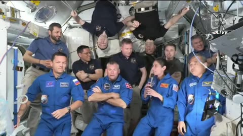 NASA's SpaceX Crew-7 begins stay at space station with welcome ceremony