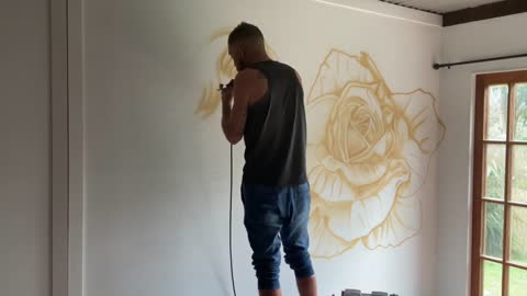 Freehand Airbrush wall mural, part 2