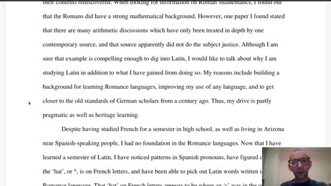 First Book, Part 2-20 "LAT101 - Why Latin Essay"