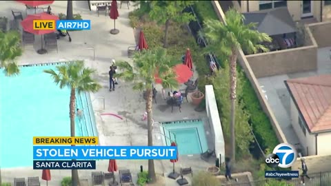 Wild, aggressive chase involving 3 reported grand theft auto suspects ends in Santa Clarita