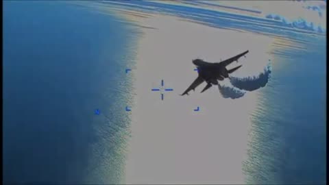 New Reaper View of SU-27 Fuel Dump Attack Over Black Sea