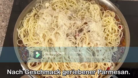 Dies ist ein so leckeres Spaghetti Rezept, dass Sie es lieben werden. Unglaublich gesunde Pasta