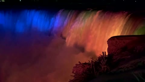 Niagara Falls lights up in support of Ukraine