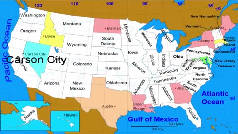 50 States and Capitals of the United States for Kids | Learn the geographic regions of the USA