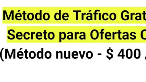 #Shorts Método de Tráfico Secreto y Gratuito para Ofertas CPA