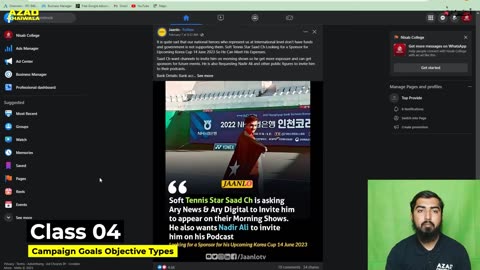Digital Marketing Course-Facebook ADS-Create Campaign Goals and Objective Types-Class 4