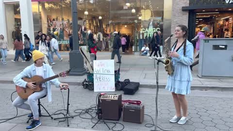 KAROLINA Protsenko APPLAUDS our street performance Senorita guitar cover