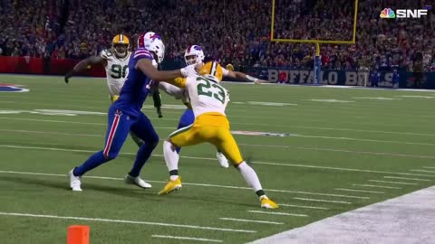 Josh Allen laughs off a HUGE HIT then throws a TD