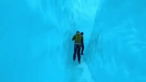 Walking in Alaska's Matanuska Glacier