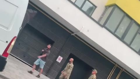 In Ternopol Ukrainian recruitment officers catch "volunteers" on the run.