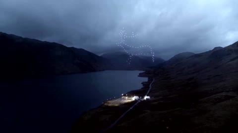 Breathtaking drone display illuminates UK sky