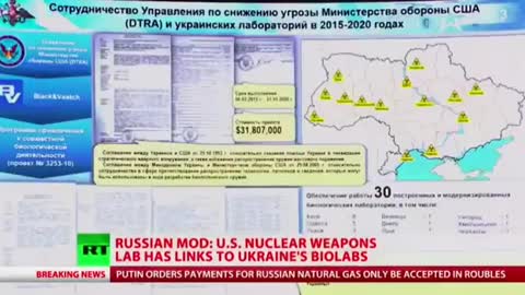 New documents.. Bioweapons/Biolabs in Ukraine....