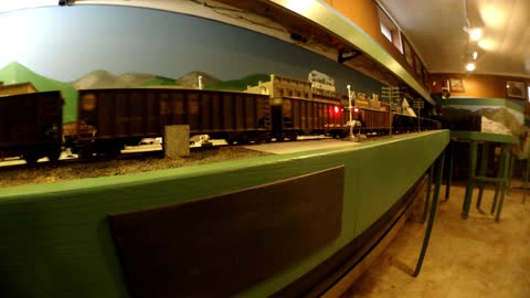 Model Train New Haven grade crossing