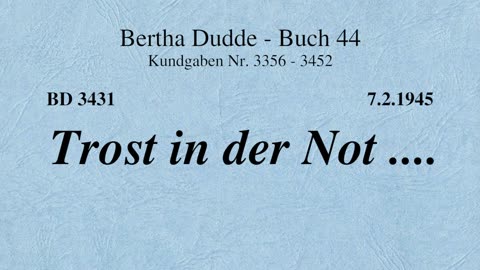 BD 3431 - TROST IN DER NOT ....