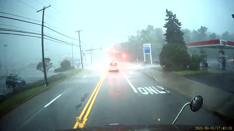 Tornado meets truck