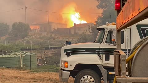 Big Booms Heard From Flaming Fire Stations