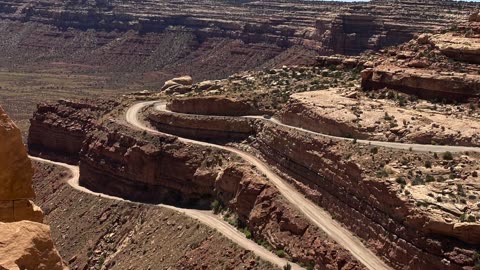 Moki Dugway on a Harley-Davidson