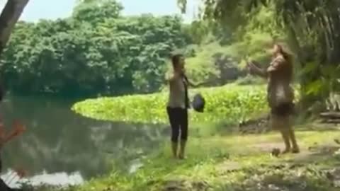 Crocodile attack and killed her