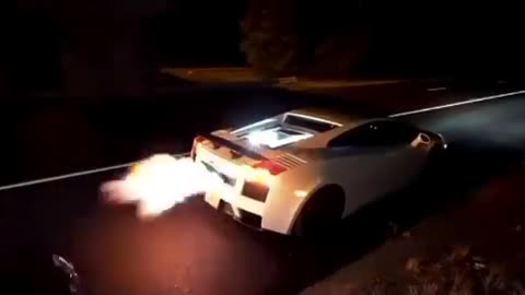 The Lamborghini Car fire Silencer blast USA