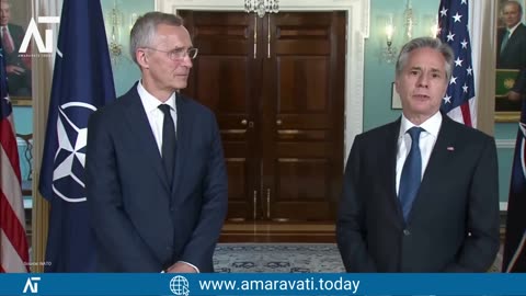 NATO Sec Gen Meets US Sec Blinken 🇺🇸 | Amaravati Today News