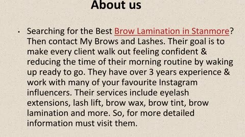 Get The Best Brow Lamination in Stanmore.