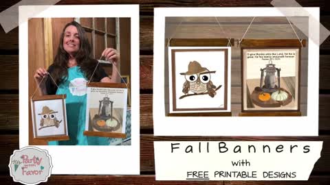 Fall Banner With Free Printable Design