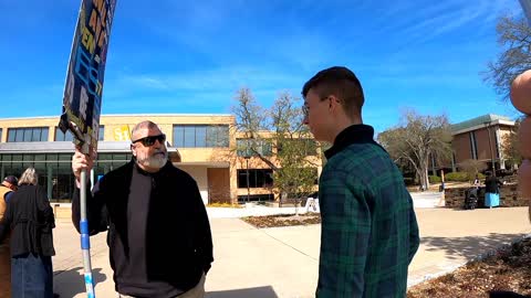 Open Air Preaching & Witnessing @Sam Houston State University - Kerrigan Skelly & Other Saints