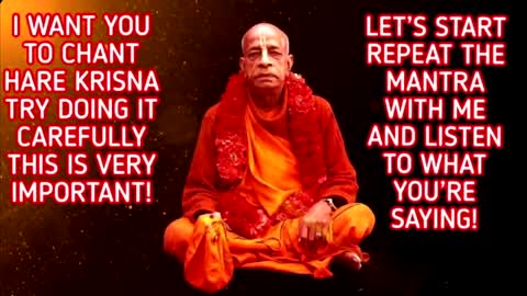 Mahamantra Hare Krishna chanting Srila Prabhupada 4 rounds 1 round - 5.30min (new version)