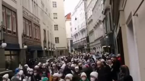 Doctors and health workers protest in Vienna, Austria! Dec 21, 2021