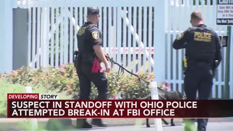 Armed man tries to breach FBI office, is injured in standoff