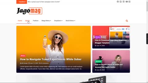 Free blogger templates jagomag theme