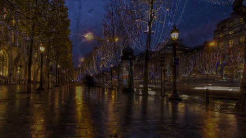 RAIN SOUND on Window for Deep Sleep, Relax, Study, Work... 🌧 [ASMR, White Noise] 🎧 Paris, France