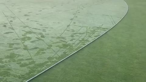 Amazing footage of clearing golf field