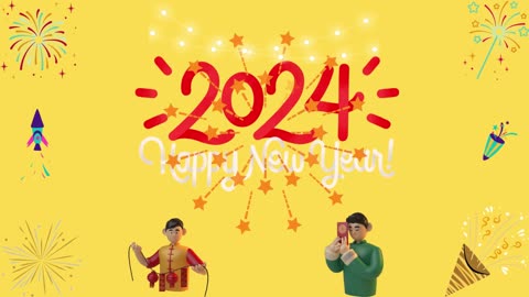 Happy New Year 2024 card