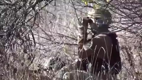 Heavy snipers of the 155th Pacific Fleet Marine Brigade working near Ugledar