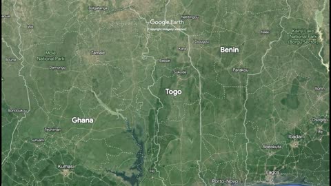 "Togo 🌍 Expedition: Google Earth Zoom Across 57,945km! #ExploreTogo"