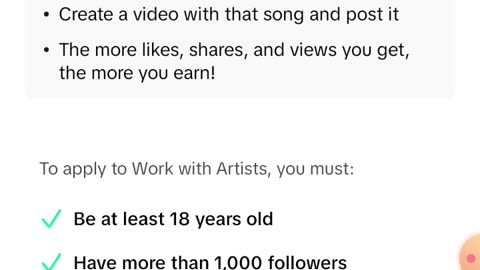 Work with Artist on TikTok