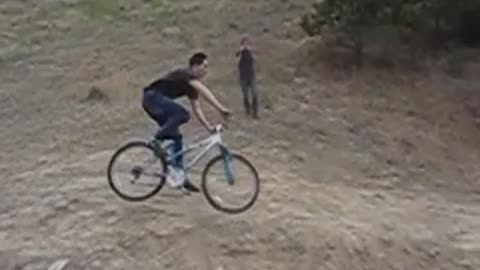 Slow motion guy bike front wheel face plant dirt fail