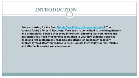 Looking for the best Mobile Tyre Fitting in Sunderlandwick