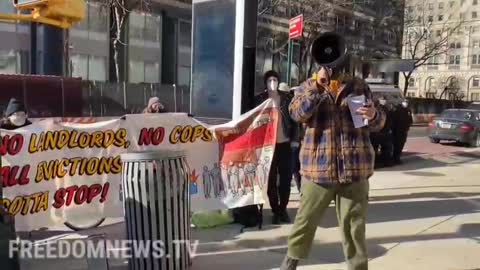 NYC: Tenant Activists BURN EVICTION NOTICES To Protest The End Of Eviction Moratorium In New York