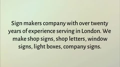 sign companies london