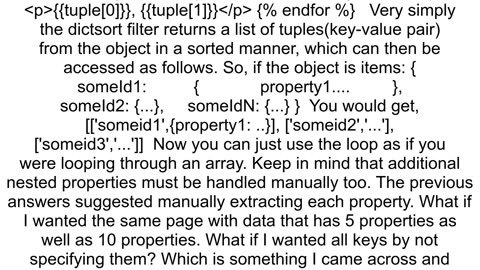 Loop through object properties nunjucks